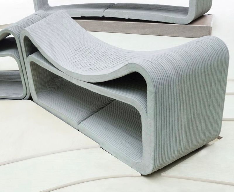 3D printed concrete Bench 
