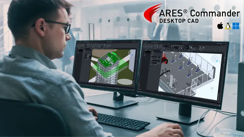DWG for BIM features in ARES Commander to create smarter CAD drawings which geometry can be extracted and updated from Revit and IFC BIM projects